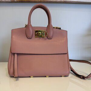 Ferragamo Rose Studio Bag With Pouch- Certificate of Authentication included